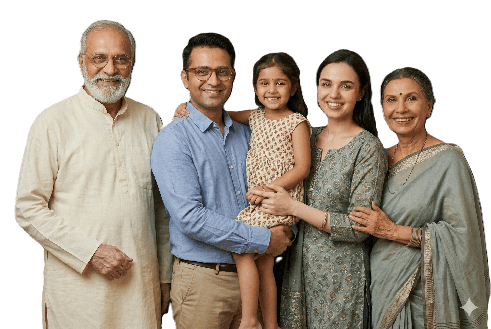 A happy Indian multi-generational family โ Healthcare Club